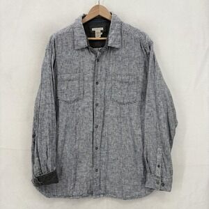 Carbon2cobalt Tivoli Double Shirt Mens XL Gray Flannel Long Sleeve Outdoors Camp